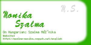 monika szalma business card